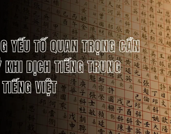 Những Yếu Tố Quan Trọng Cần Chú Ý Khi Dịch Tiếng Trung Sang Tiếng Việt