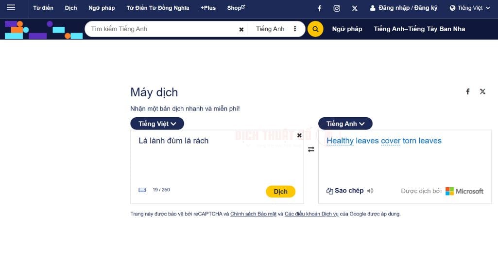Cambridge Dictionary: Trang web dịch tiếng Việt sang tiếng Anh