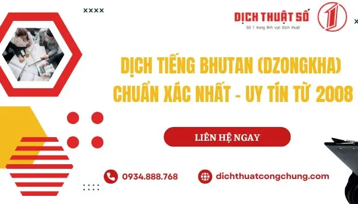 dịch thuật tiếng Bhutan