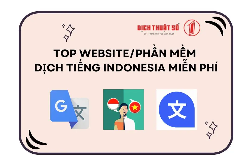 phần mềm dịch tiếng Indonesia miễn phí