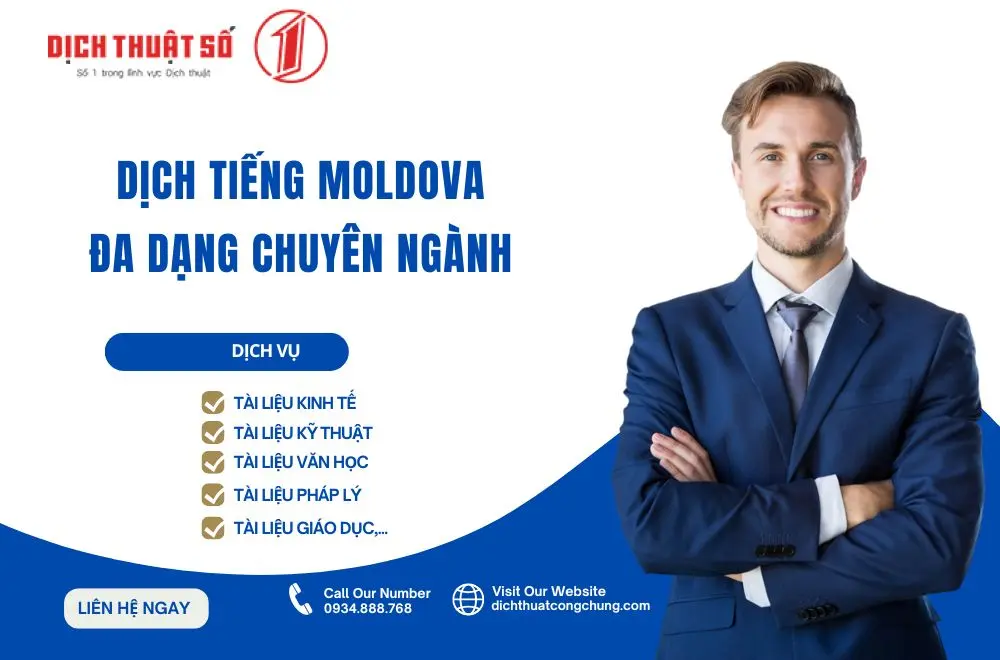 Dịch thuật tiếng Moldova đa dạng tài liệu