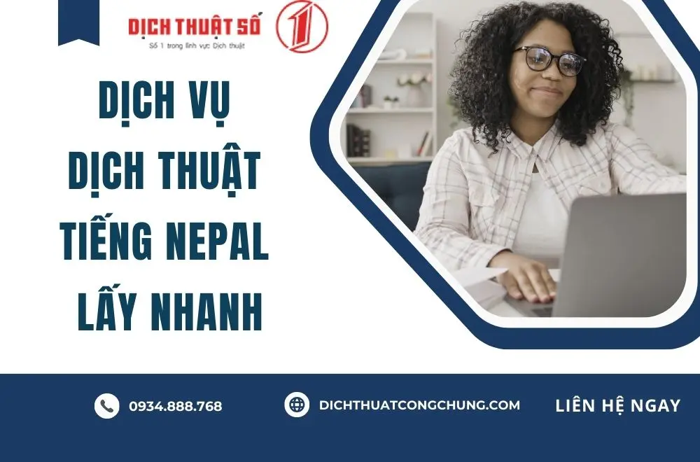 Dịch vụ dịch thuật tiếng Nepal lấy nhanh