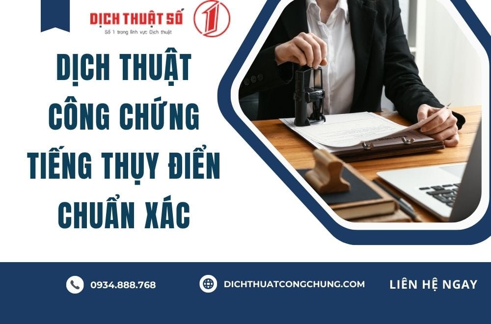 Dịch thuật công chứng tiếng Thụy Điển