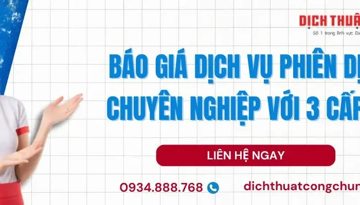 báo giá phiên dịch