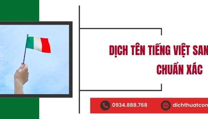 Dịch tên tiếng Việt sang tiếng Ý