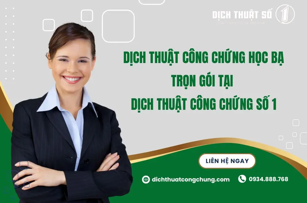 Dịch thuật công chứng học bạ trọn gói