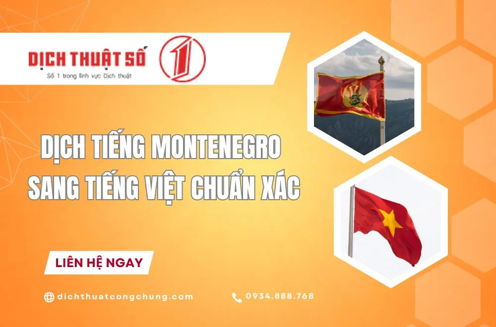 Dịch tiếng Montenegro sang tiếng Việt