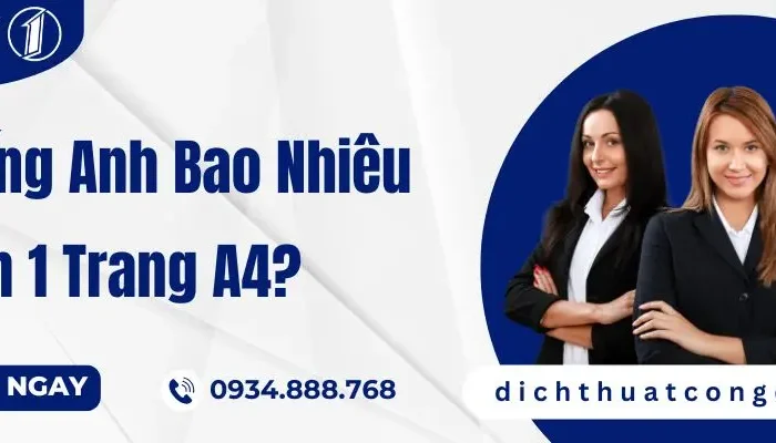 Giá Dịch Tiếng Anh Bao Nhiêu Tiền 1 Trang?