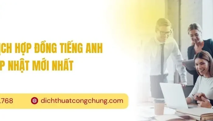 Bảng Giá Dịch Hợp Đồng Tiếng Anh