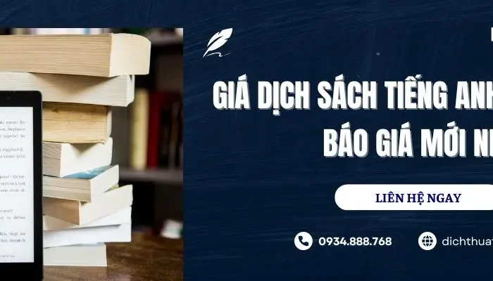 giá dịch sách tiếng Anh