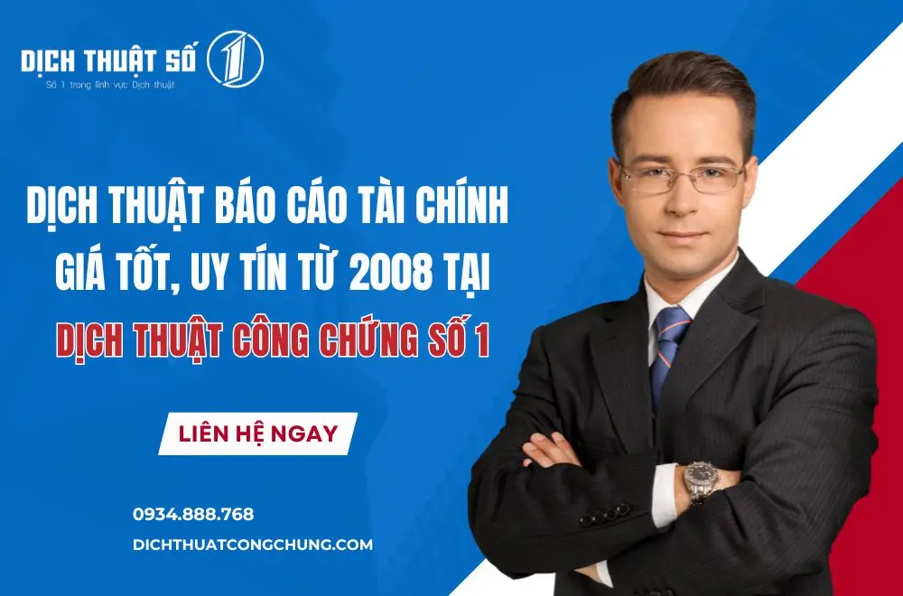 Dịch vụ dịch thuật báo cáo tài chính giá tốt