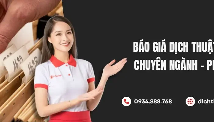 Báo Giá Dịch Thuật Tiếng Anh Chuyên Ngành