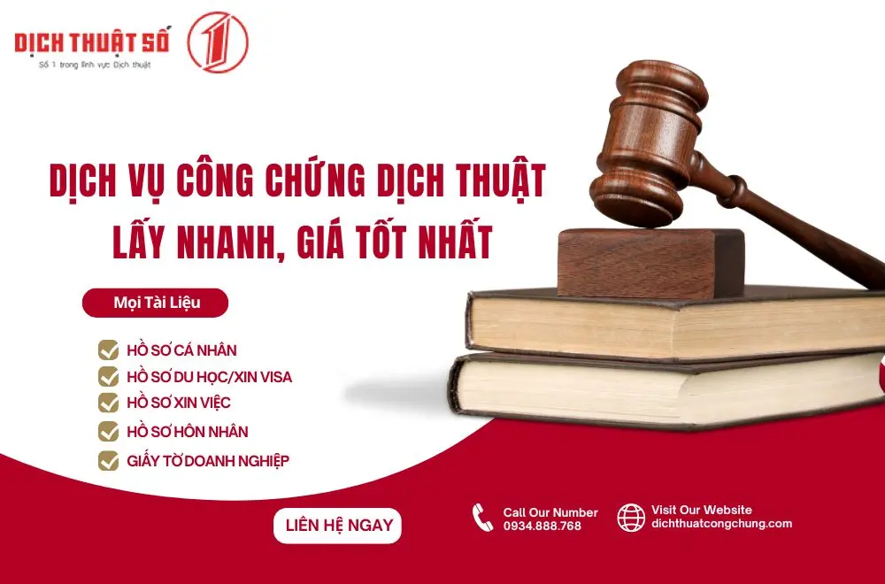 Dịch vụ công chứng dịch thuật lấy nhanh, giá tốt nhất