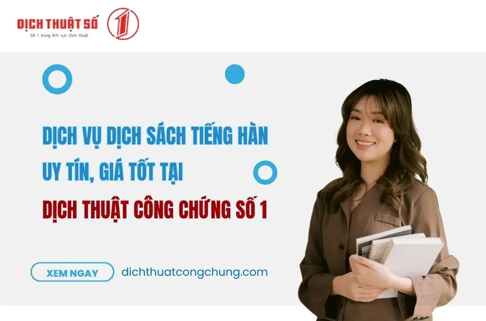Dịch vụ dịch sách tiếng Hàn uy tín