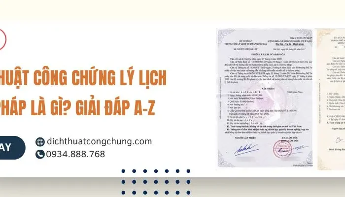 dịch thuật công chứng lý lịch tư pháp
