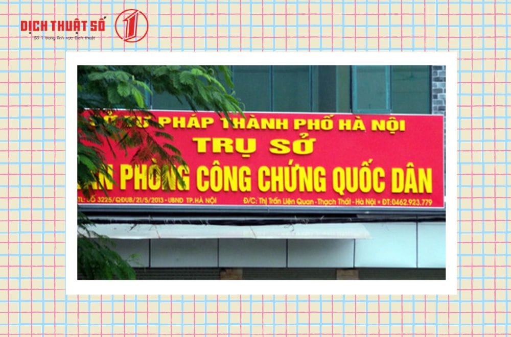 Văn phòng công chứng Quốc Dân tại huyện Thạch Thất