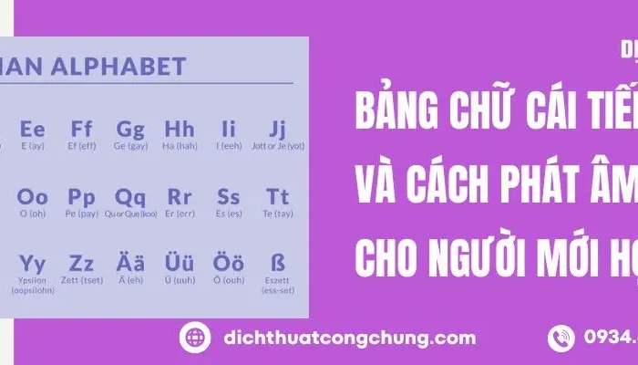 Bảng Chữ Cái Tiếng Đức Và Cách Phát Âm Chuẩn Cho Người Mới Học