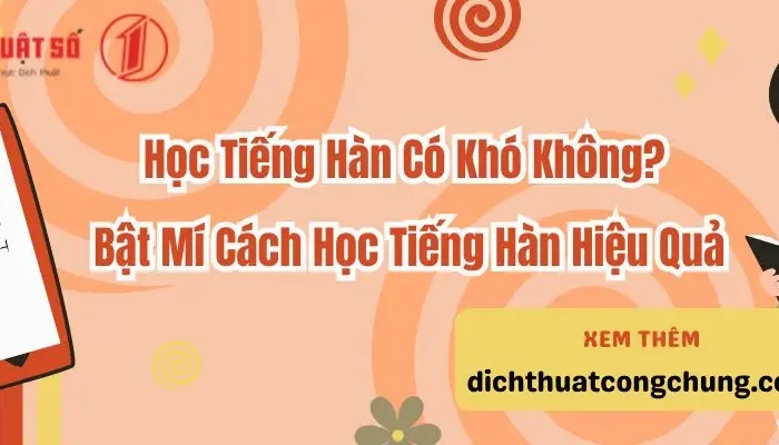 học tiếng Hàn có khó không