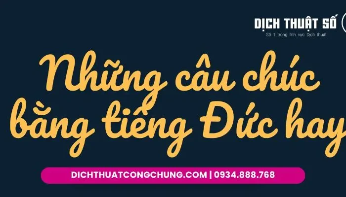 những câu chúc bằng tiếng đức hay, ý nghĩa
