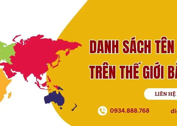 tên các nước trên thế giới bằng tiếng Đức