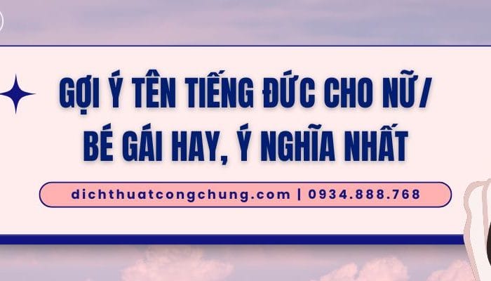 Gợi Ý Tên Tiếng Đức Cho Nữ/Bé Gái Hay, Ý Nghĩa Nhất