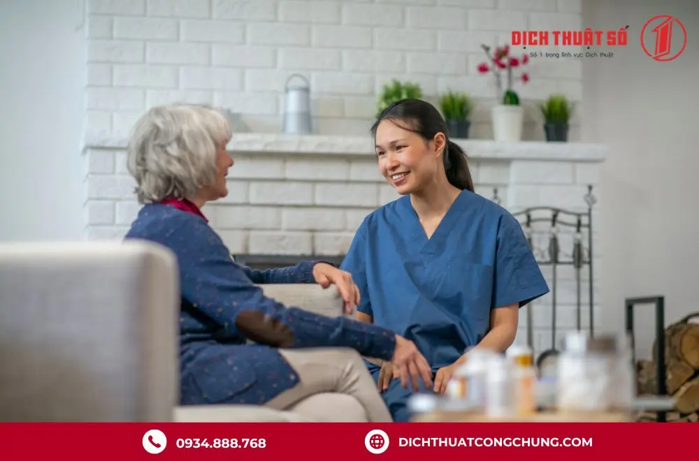 Các từ vựng tiếng Đức về công việc điều dưỡng (Pflegehandlungen)