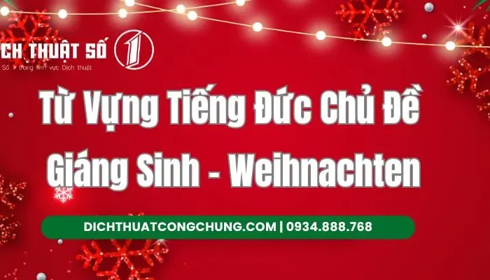 Tổng Hợp Từ Vựng Giáng Sinh Tiếng Đức - Weihnachten