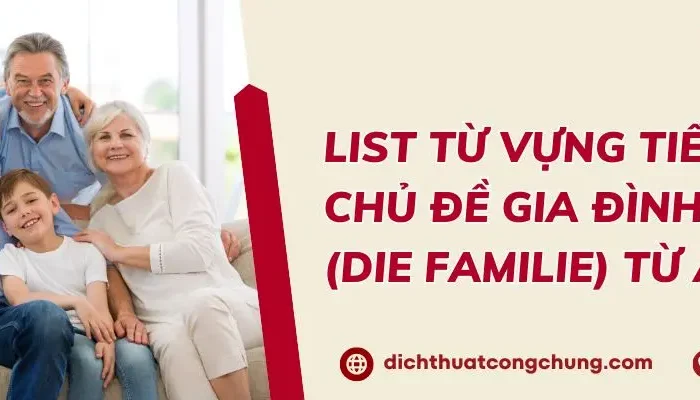 từ vựng tiếng đức chủ đề gia đình