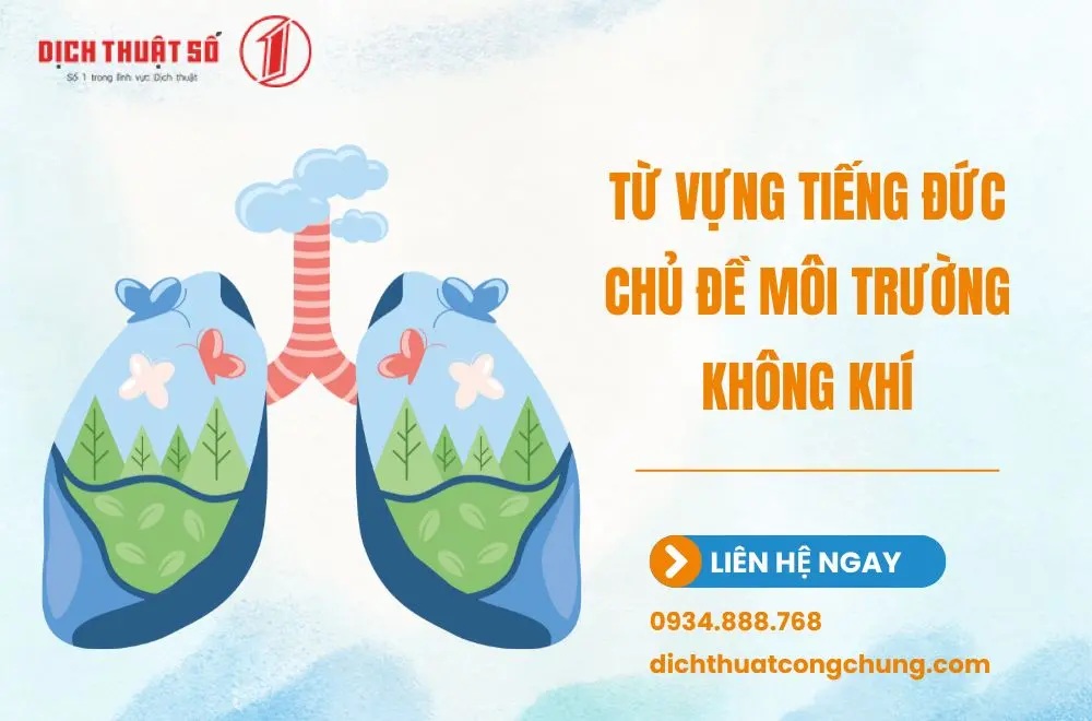 Từ vựng tiếng Đức chủ đề môi trường không khí