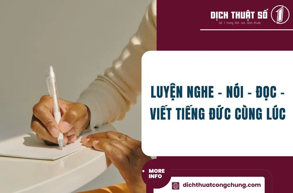 Luyện nghe – nói – đọc – viết tiếng Đức cùng lúc