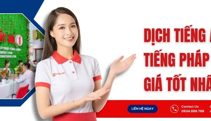 Dịch Tiếng Anh Sang Tiếng Pháp Chính Xác, Phí Tốt, Uy Tín Nhất