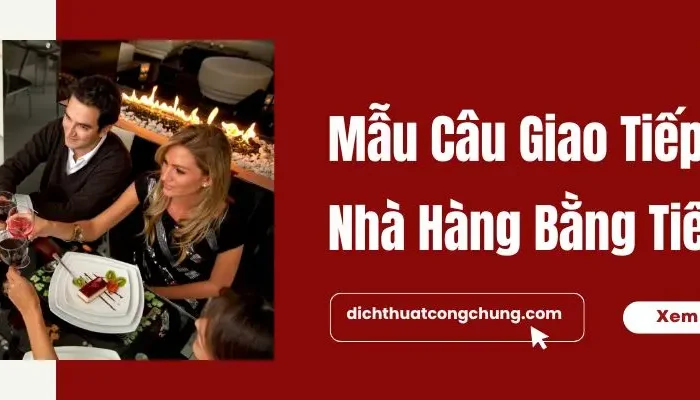 Mẫu Câu Giao Tiếp Trong Nhà Hàng Tiếng Đức