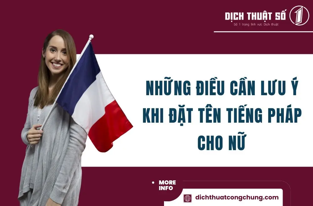 Những điều cần lưu ý khi đặt tên tiếng Pháp cho nữ