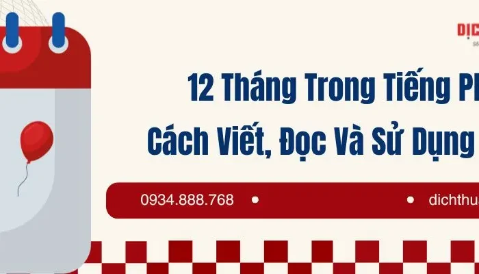 12 Tháng Trong Tiếng Pháp: Cách Viết, Đọc Và Sử Dụng Dễ Nhớ