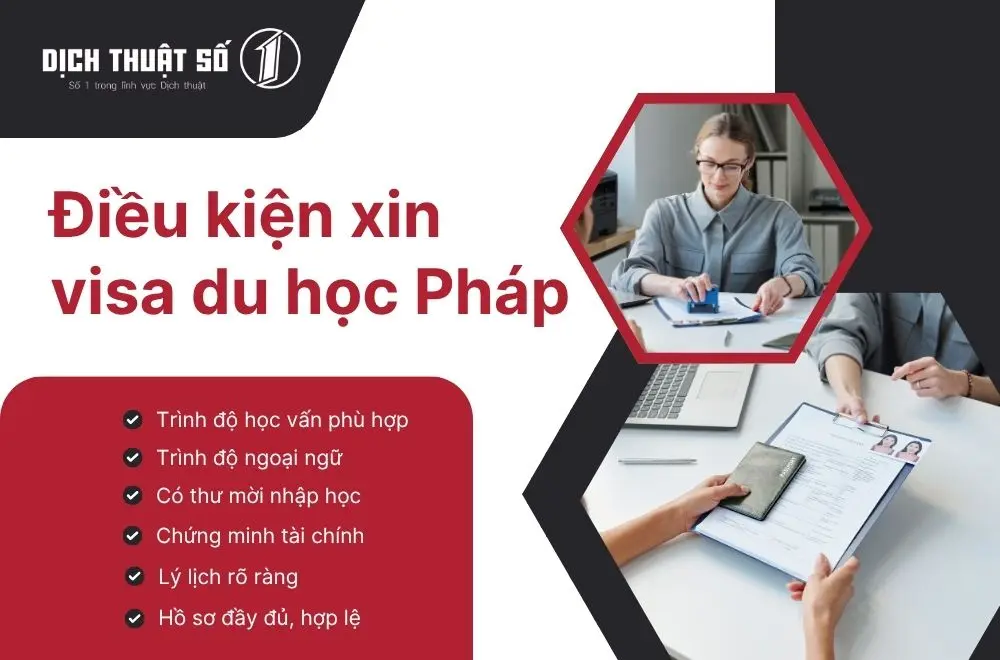 Điều kiện xin visa du học Pháp