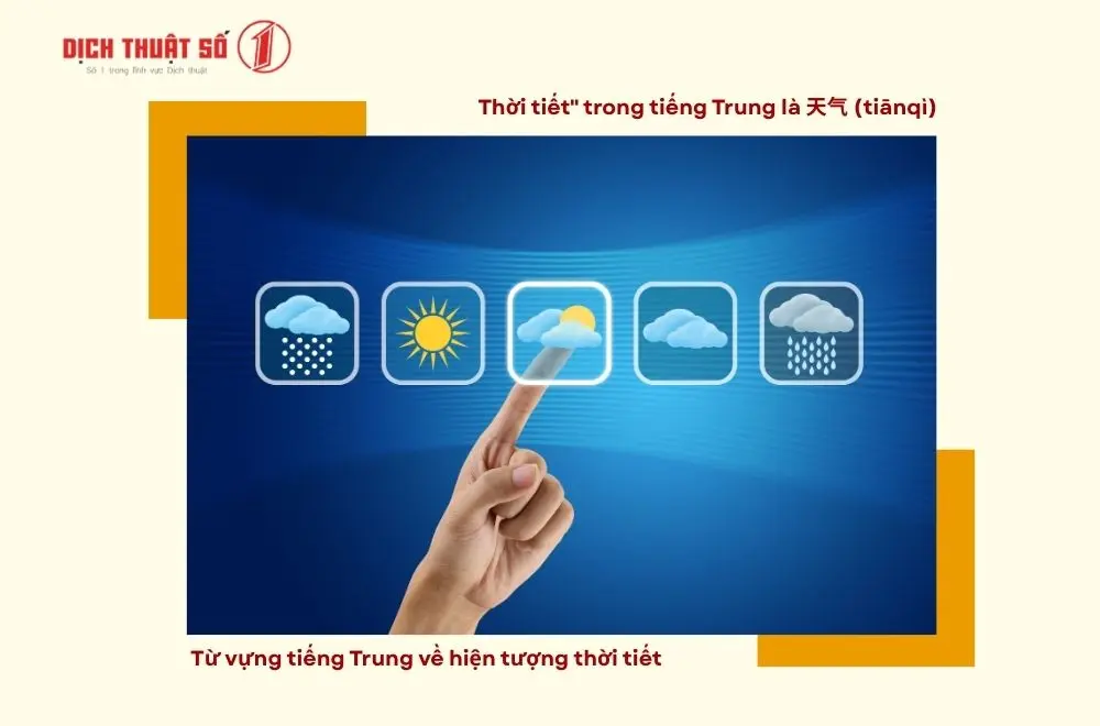 Từ vựng về hiện tượng thời tiết trong tiếng Trung cơ bản