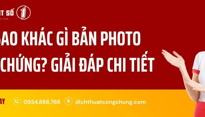 Bản Sao Khác Gì Bản Photo Công Chứng? Giải Đáp Chi Tiết