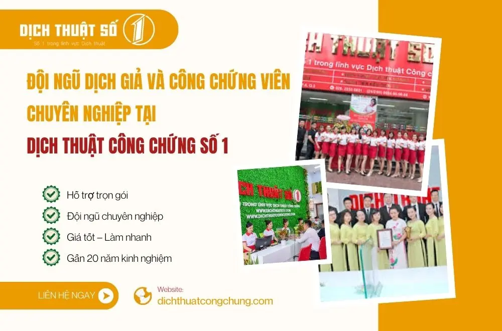 Dịch vụ dịch thuật công chứng CO CQ tại Dịch Thuật Công Chứng Số 1