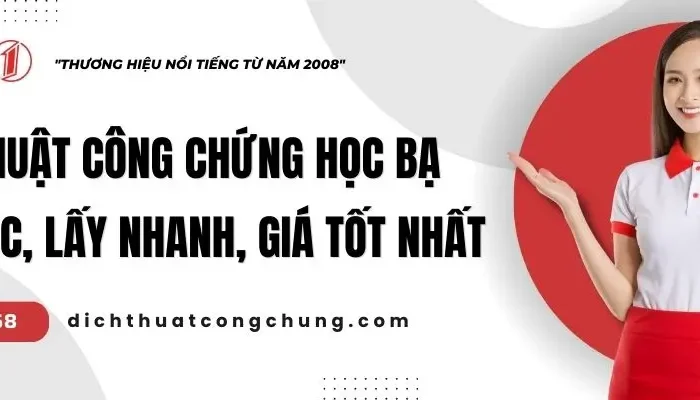 Dịch Thuật Công Chứng Học Bạ Chuẩn Xác, Lấy Nhanh, Giá Tốt Nhất