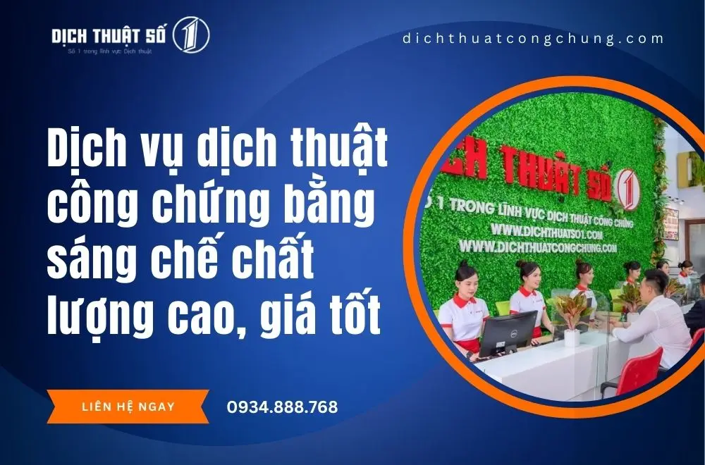 Dịch Thuật Công Chứng Bằng Sáng Chế - Bảo Hộ Quyền Sở Hữu Trí Tuệ
