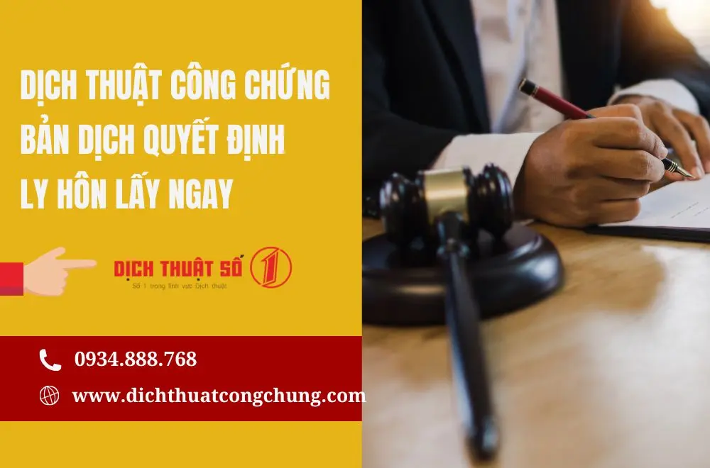 Dịch vụ dịch thuật công chứng đơn ly hôn chuyên nghiệp