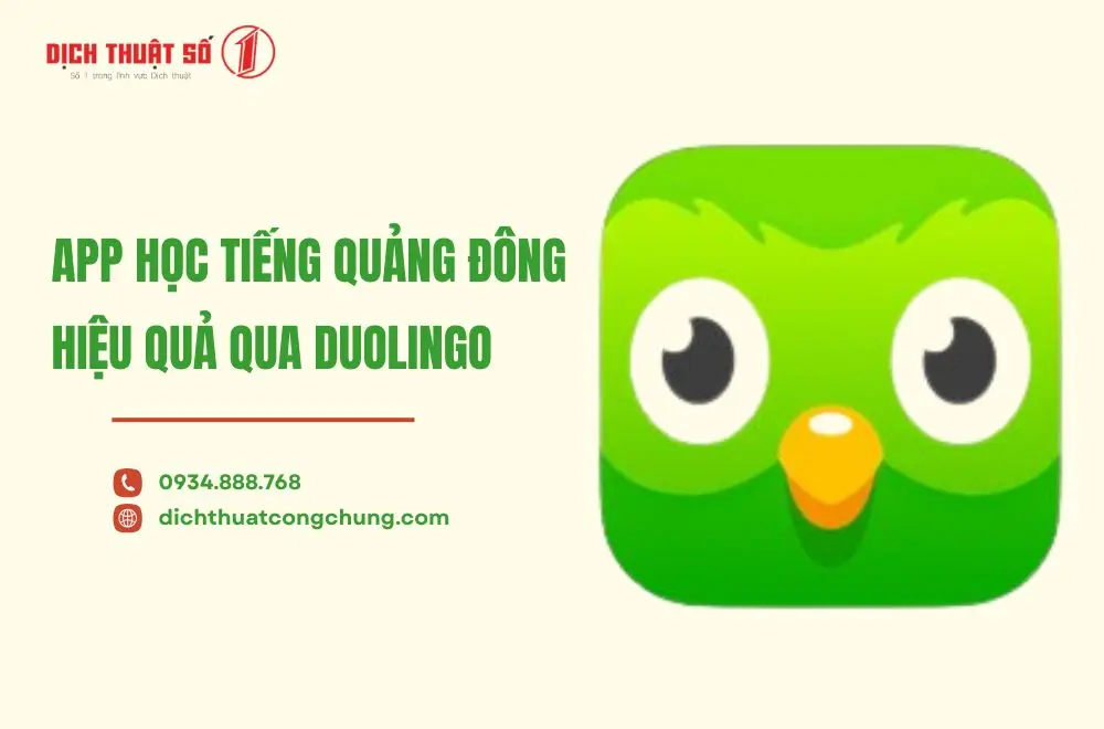 App học tiếng Quảng Đông qua Duolingo