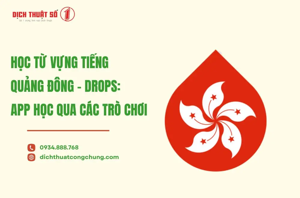 Học từ vựng tiếng Quảng Đông - Drops: App học qua các trò chơi