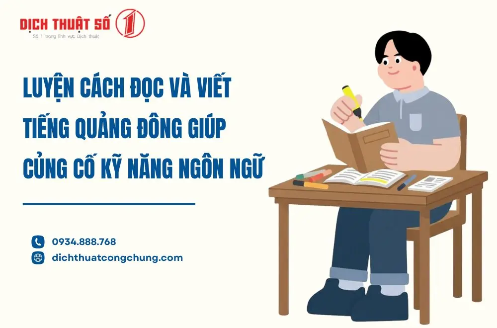 Luyện cách đọc và viết tiếng Quảng Đông