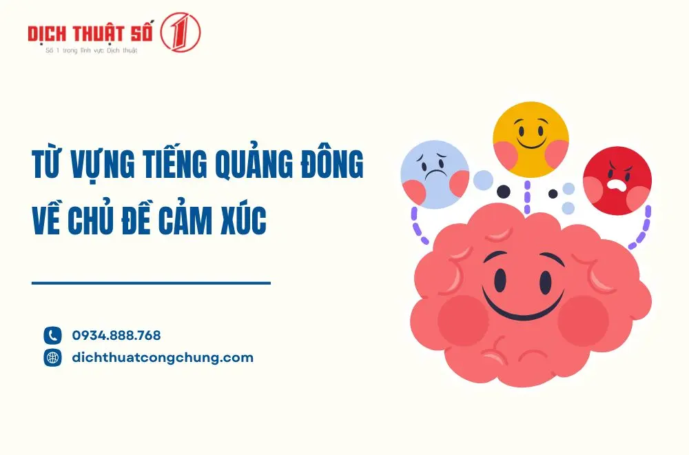 Từ vựng tiếng Quảng Đông về chủ đề cảm xúc