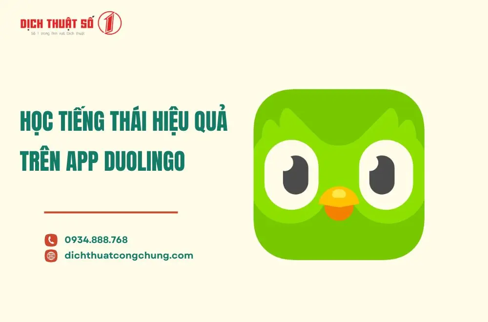 App học tiếng Thái hiệu quả với Duolingo