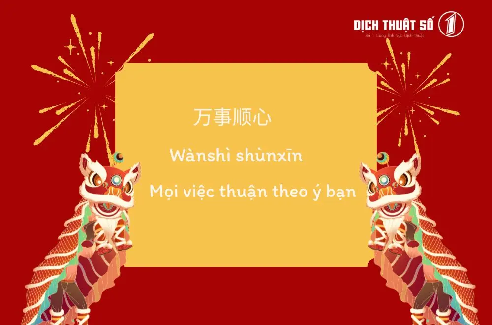 Mẫu lời chúc mừng năm mới bằng tiếng Trung mang ý nghĩa bình an