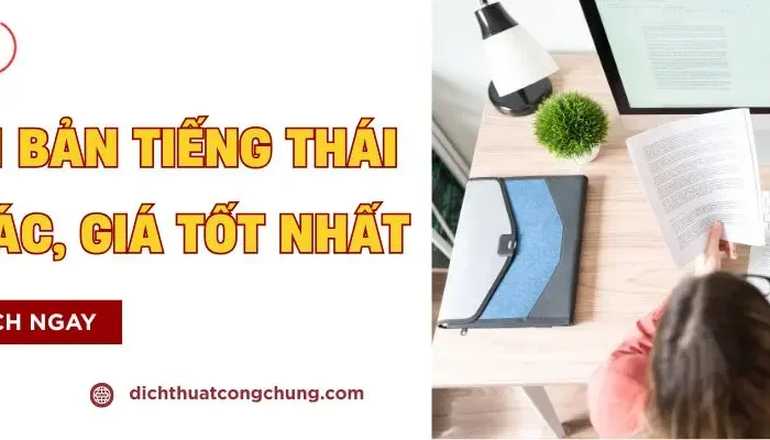Dịch Vụ Dịch Văn Bản Tiếng Thái Chuẩn, Nhanh, Phí Rẻ Nhất