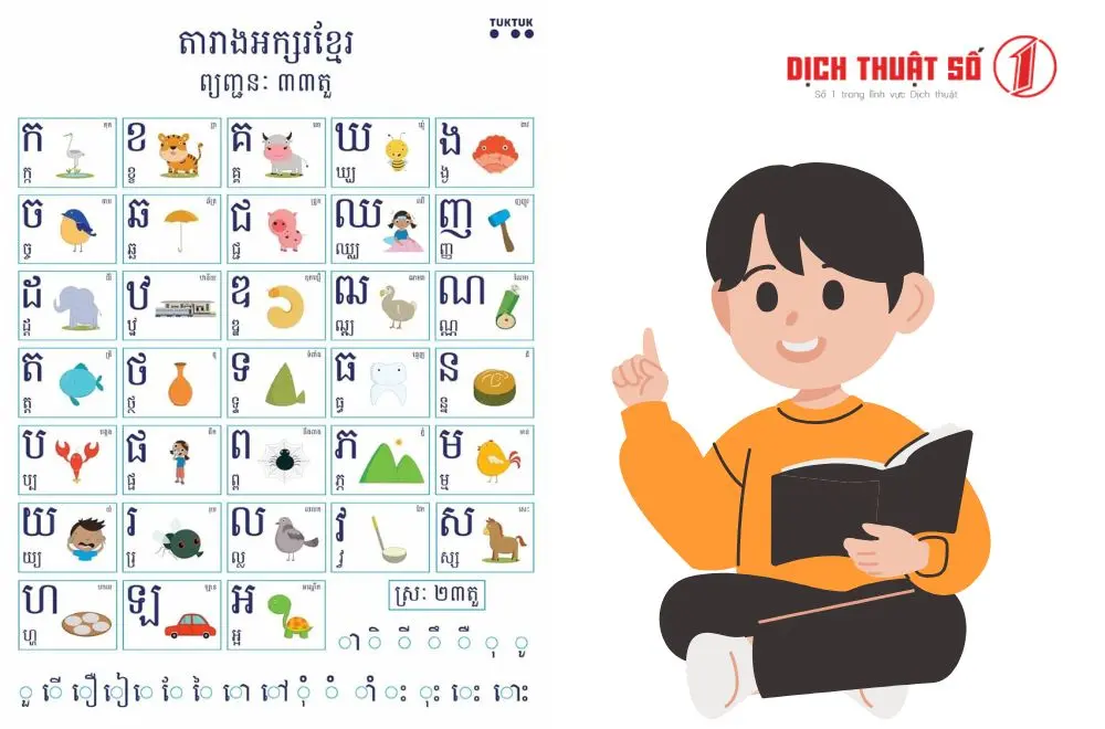 Cách học bảng chữ cái Campuchia hiệu quả cho người mới bắt đầu 