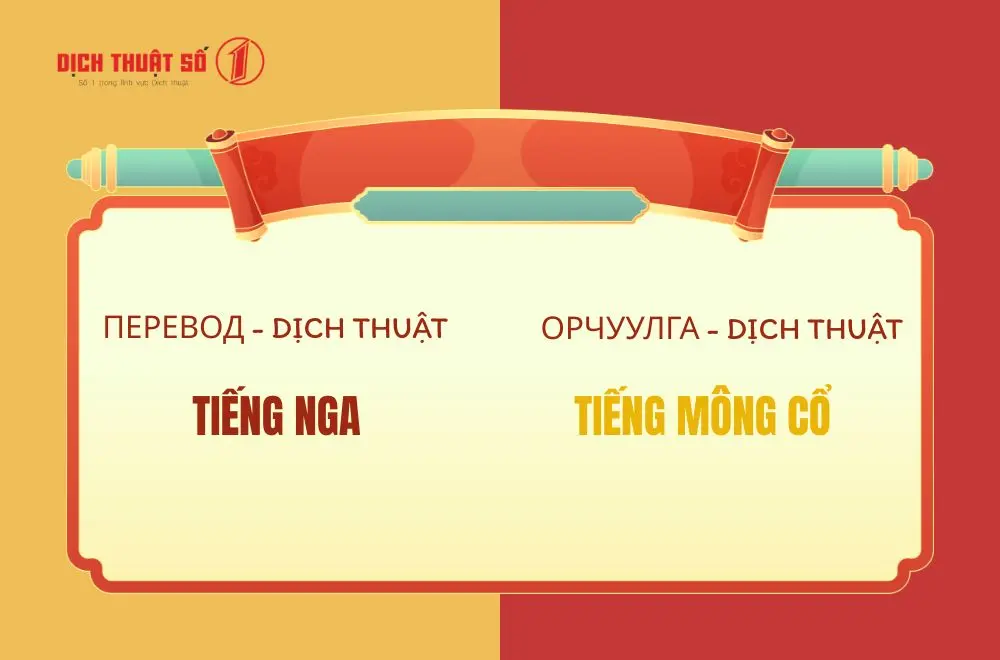 So sánh từ vựng tiếng Nga và tiếng Mông Cổ